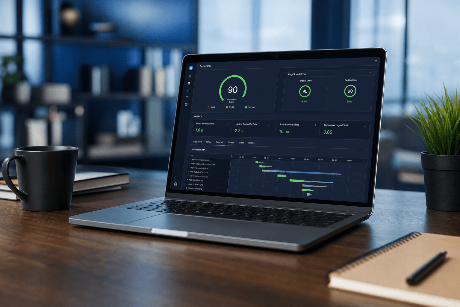Online store product page open on a laptop